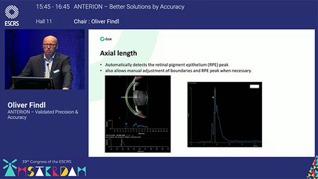 Prof. Dr. Oliver Findl (Hanusch Hospital, Vienna, Austria): presenting at the ESCRS 2021 symposium